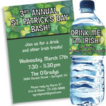 Shamrock theme St. Patrick's Day invitations and favors